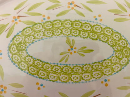 Green Temptations Old World Lime Platter, 18 1/2"