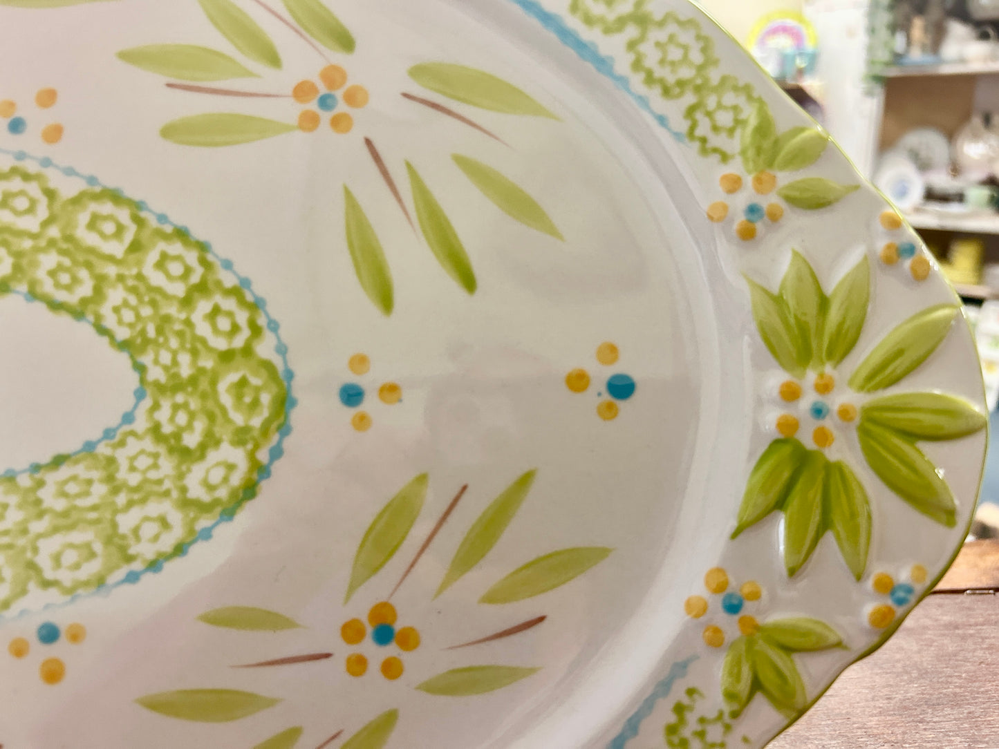 Green Temptations Old World Lime Platter, 18 1/2"