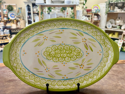 Green Temptations Old World Lime Platter, 13 1/2"