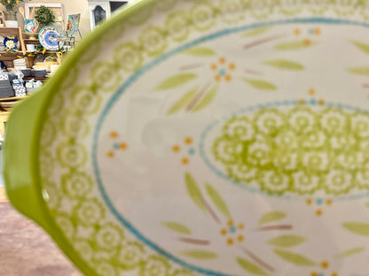 Green Temptations Old World Lime Platter, 13 1/2"