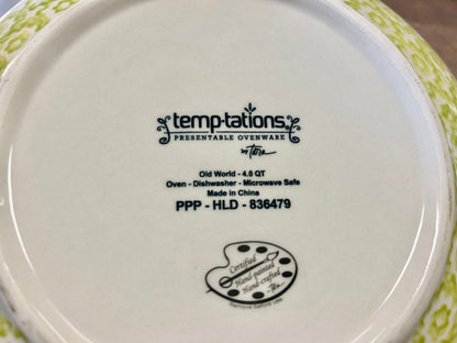 Green Temptations Old World 4 QT Bowl & Lid, 4 QT