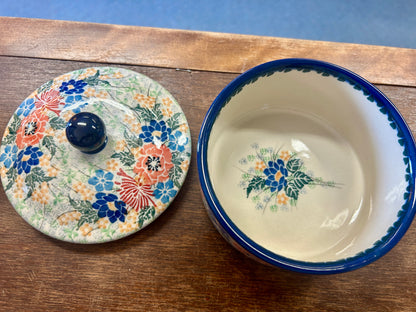 Multicolor UNIKAT Polish Pottery Canister, 5"