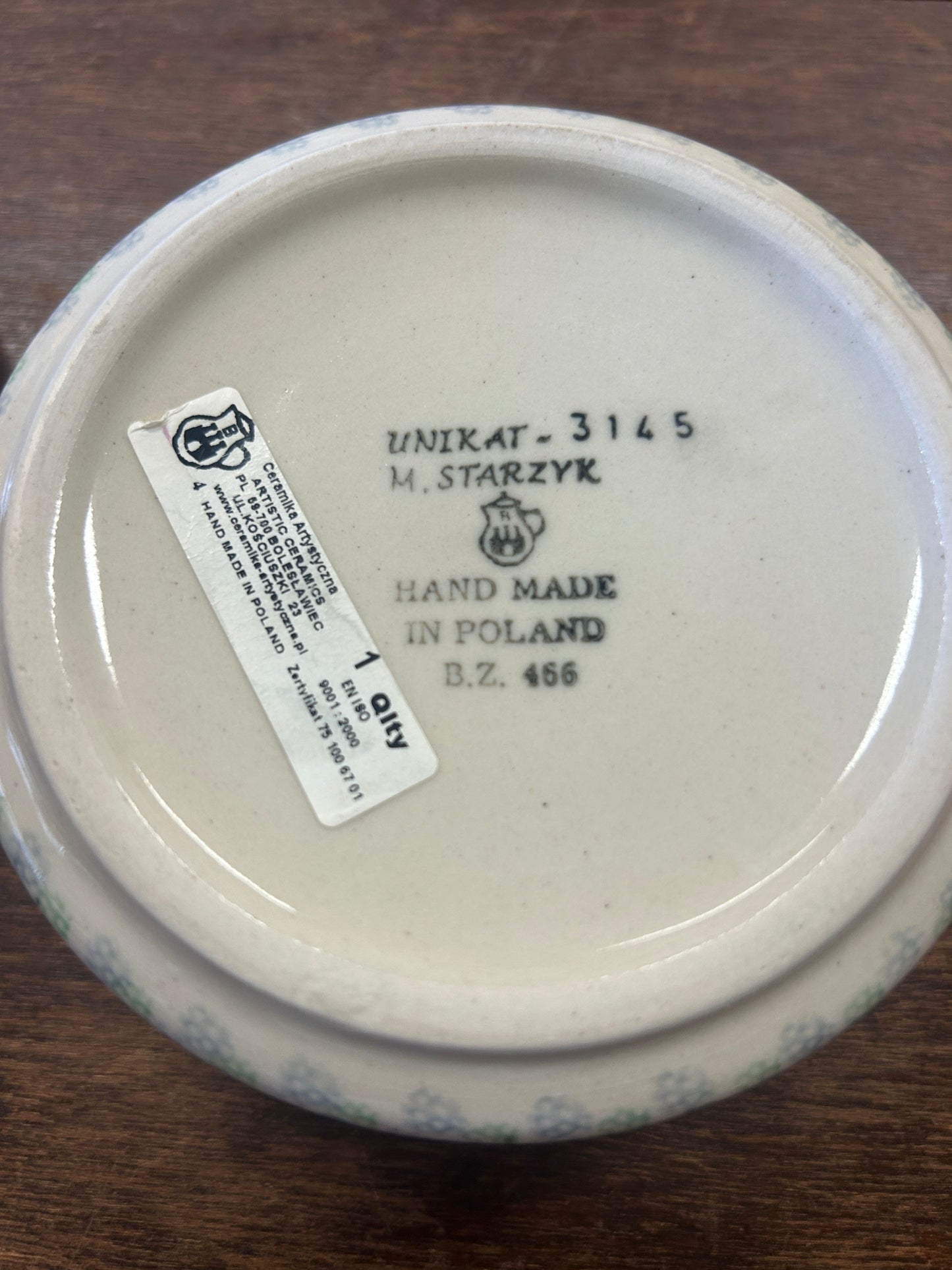Multicolor UNIKAT Polish Pottery Canister, 5"