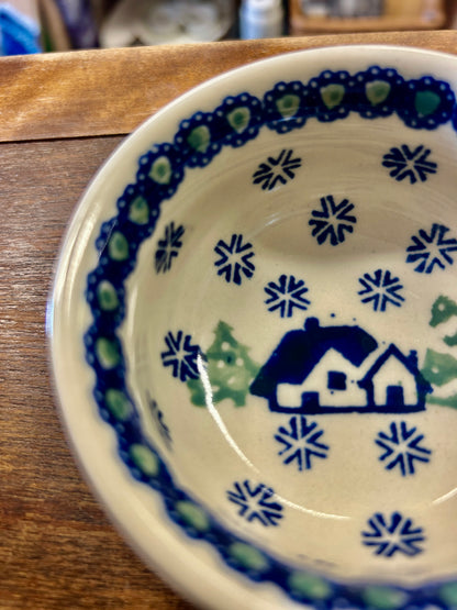 Blue & Green Manufaktura Small Polish Pottery Bowl, 3 3/4"