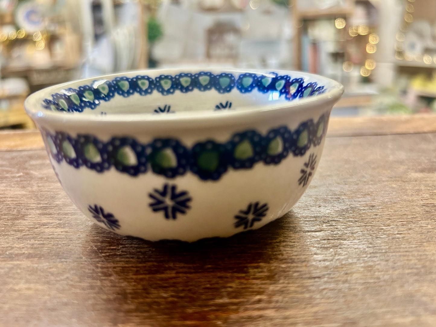 Blue & Green Manufaktura Small Polish Pottery Bowl, 3 3/4"