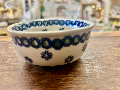 Blue & Green Manufaktura Small Polish Pottery Bowl, 3 3/4"