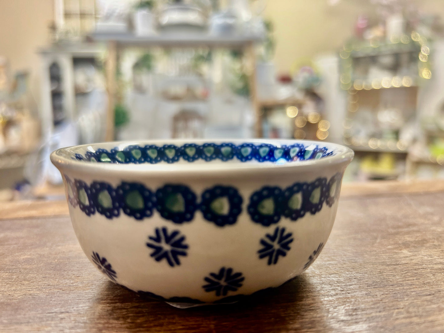 Blue & Green Manufaktura Small Polish Pottery Bowl, 3 3/4"