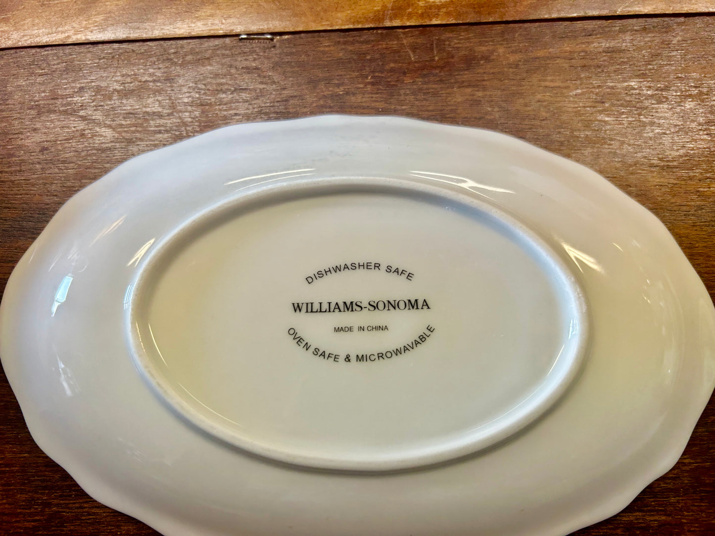 Brown & White Williams Sonoma Acorn Gravy Boat & Tray, 8 3/4"