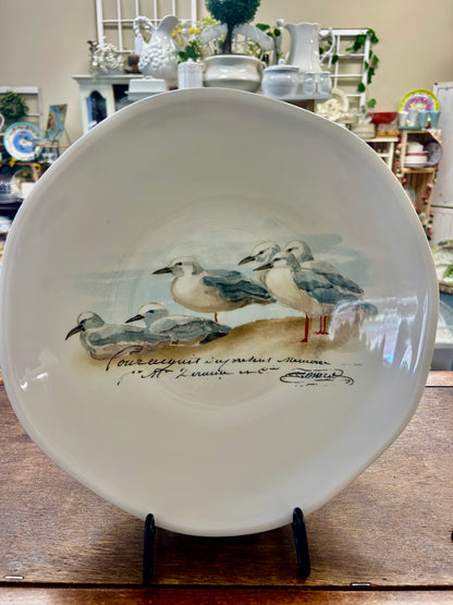White Opificio Etico Sandpiper Bowl Italy, 13"