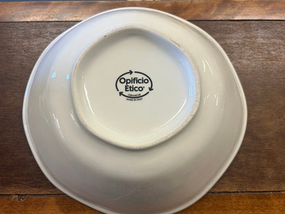 White Opificio Etico Sandpiper Bowl Italy, 13"