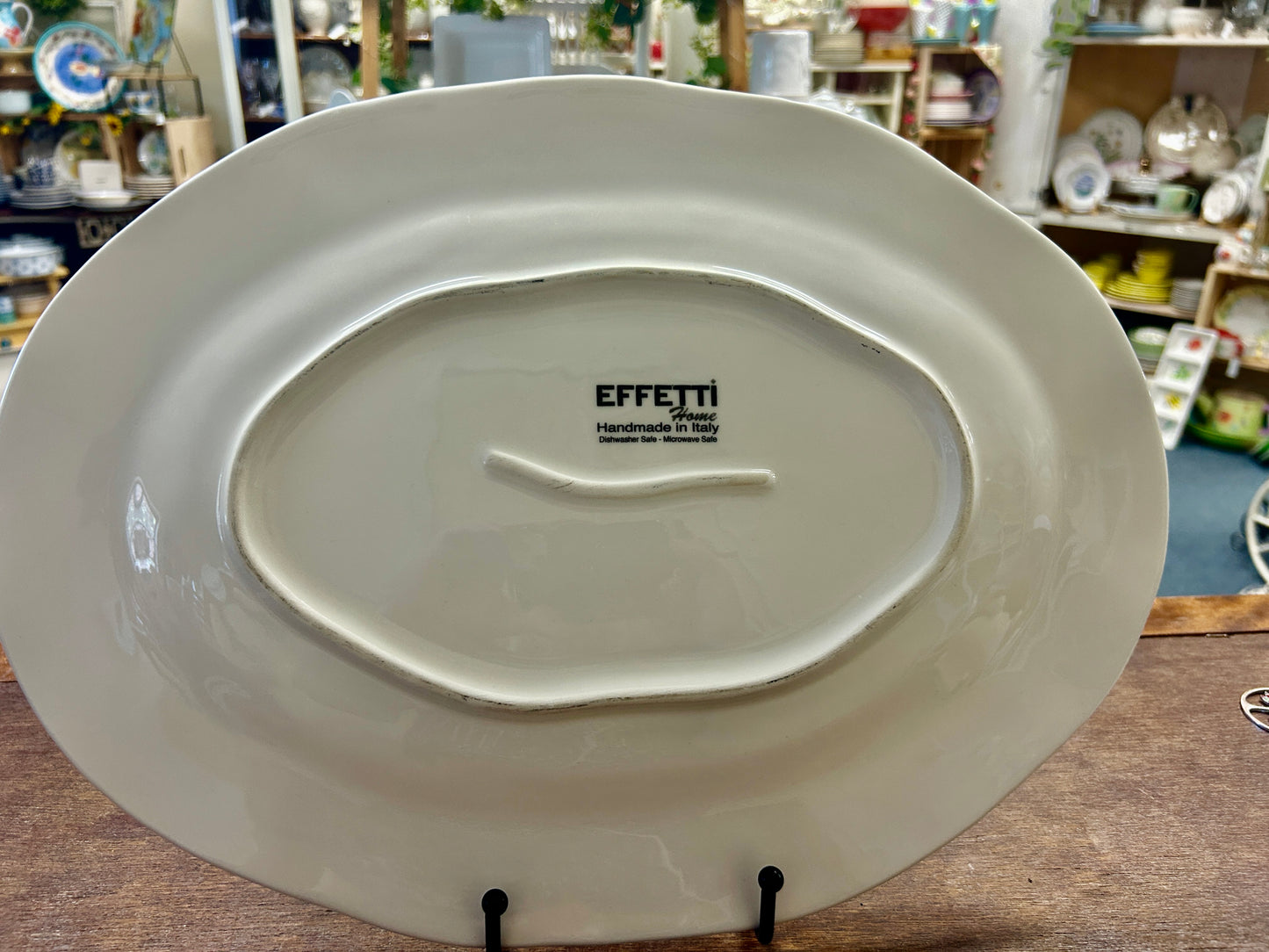 Multicolor Effetti Home Oval Boat Postcard Platter Italy, 16"