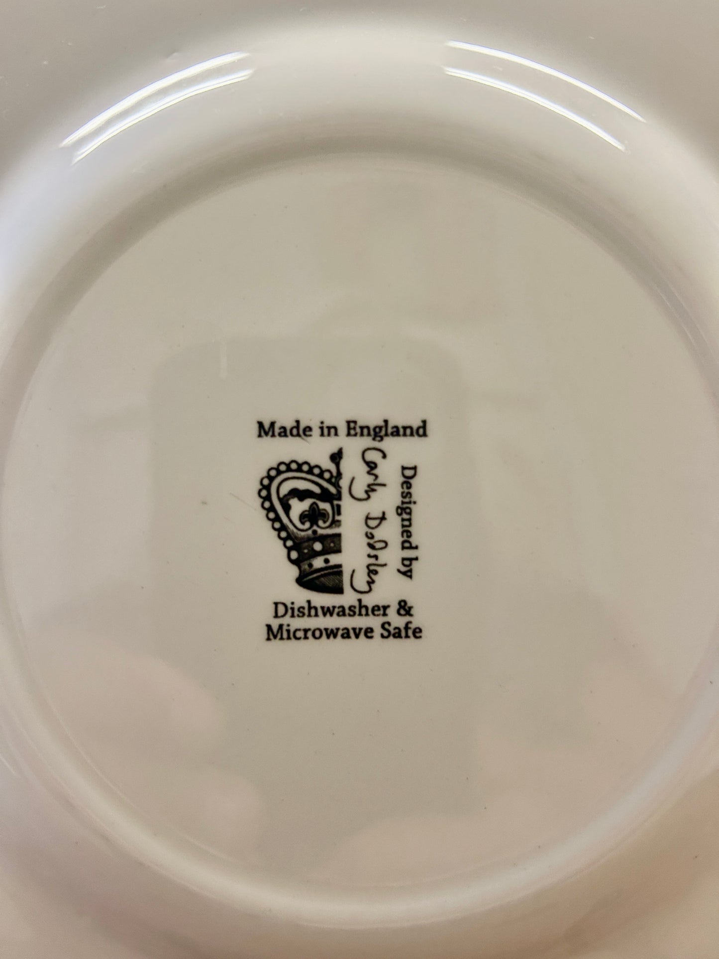 Crate & Barrel Kate Lace Black & White Plate, 8 1/2"