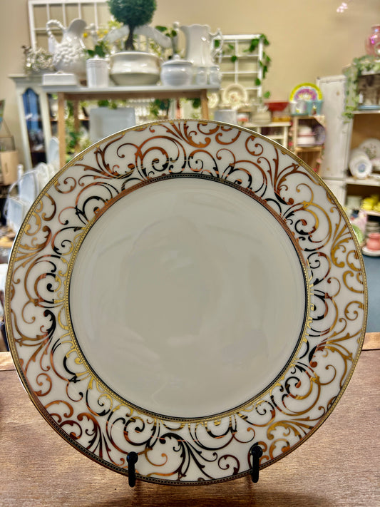 Gold & White Ciroa Luxe Gold Dinner Plate, 10 1/2"