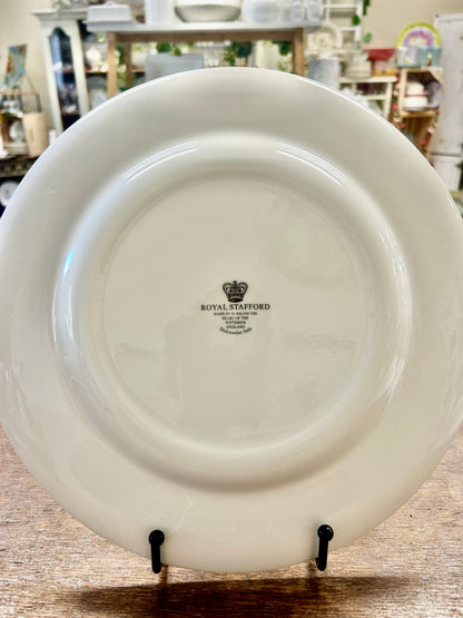 Black & White Royal Stafford Asiatic Pheasant Plate England, 11"