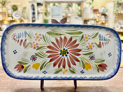 Multicolor Quimper Fleuri Platter France, 8 1/4"