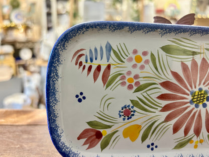 Multicolor Quimper Fleuri Platter France, 8 1/4"