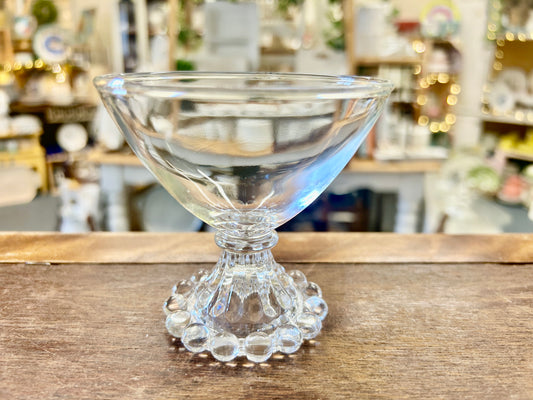 Clear Anchor Hocking Boopie Berwick Sherbet Glass, 3 1/2"
