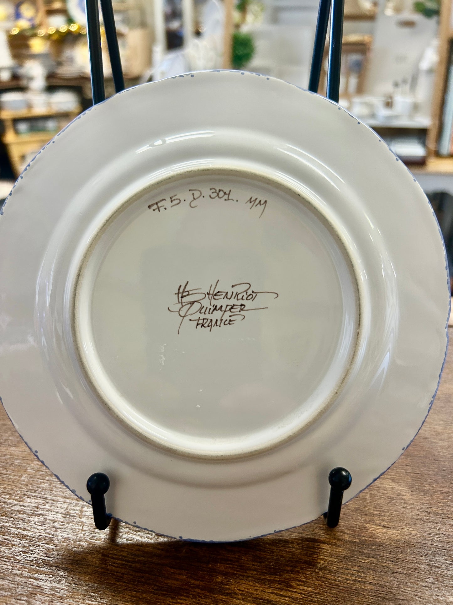 Multicolor Quimper Breton Man Plate France, 7"