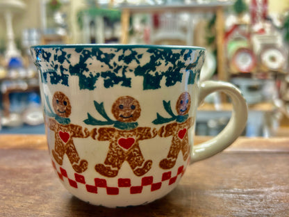 Red Green White Tienshan Gingerbread Man Mug, 3 3/4"