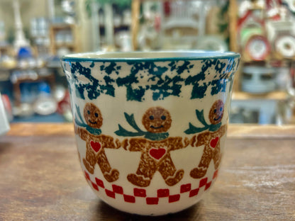 Red Green White Tienshan Gingerbread Man Mug, 3 3/4"
