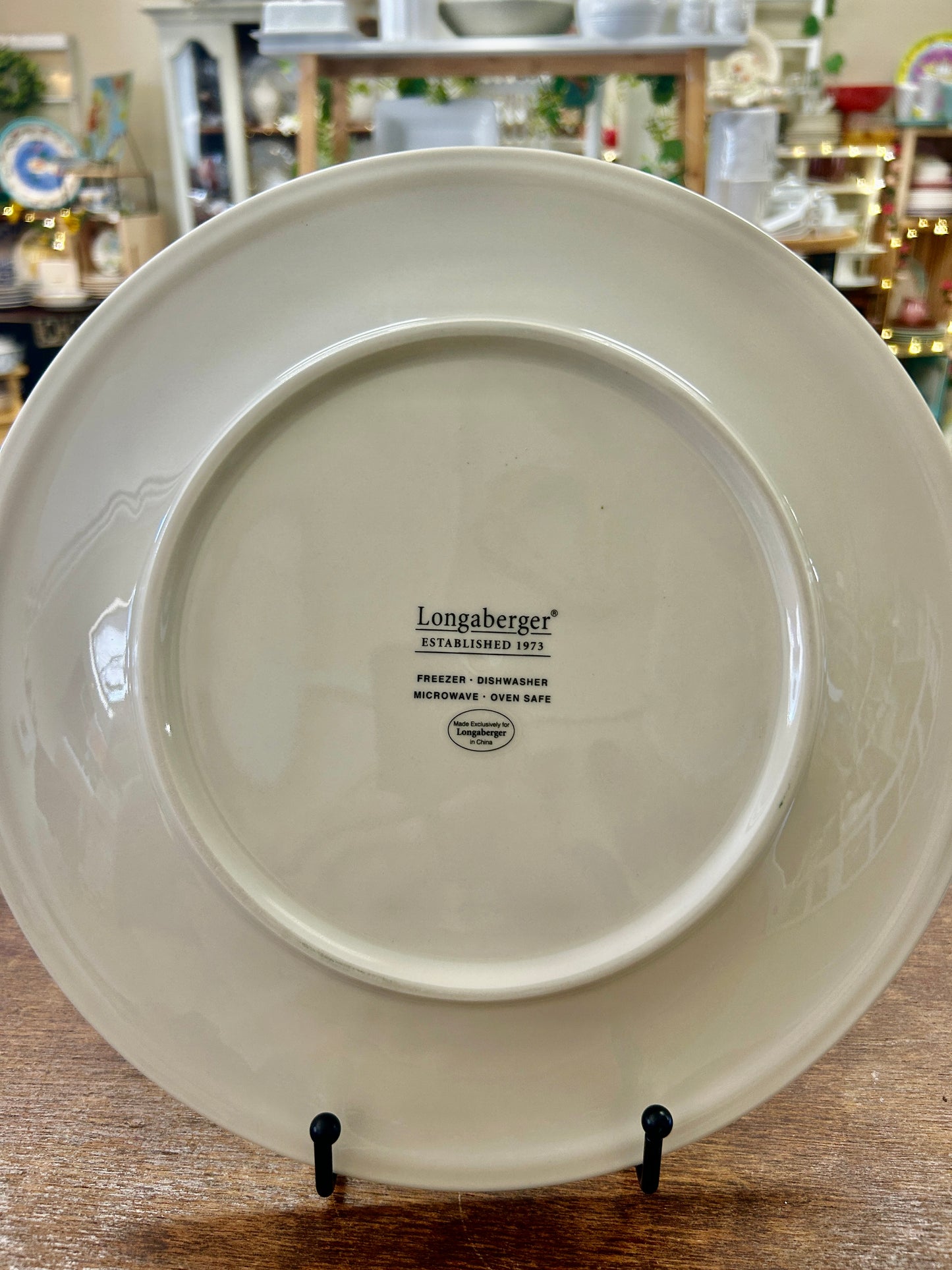 Red Green White Longaberger Pine Cone Plate, 11 1/4"