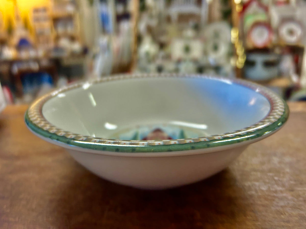 Red Green White Nantucket Distributing Santa Bowl, 7"