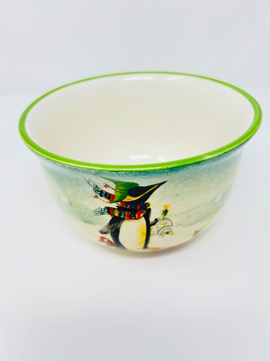 Multicolor Sakura Chillin' Penguin Bowl, 6" x 3 1/2"