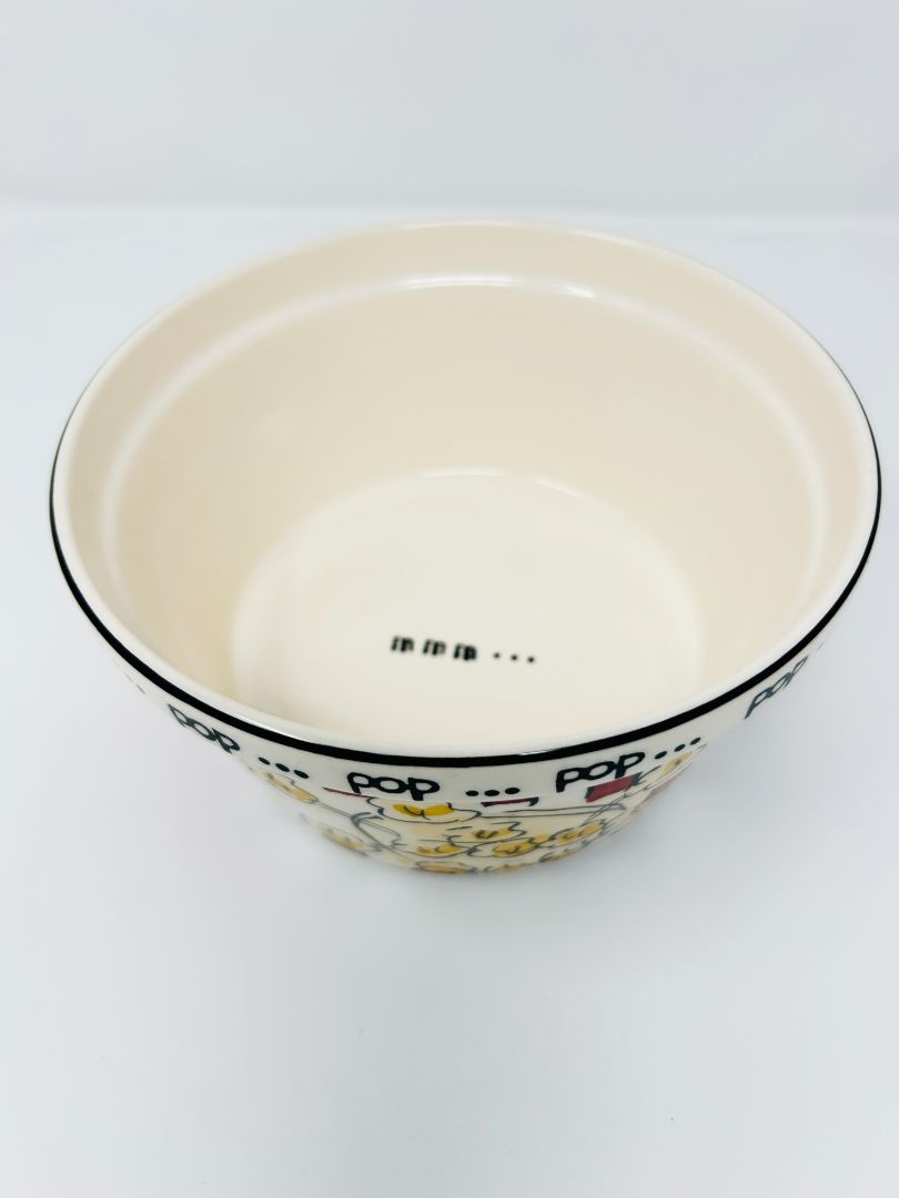 Red Tabletops Unlimited Popcorn Red Striped Bowl, 7" x 3 1/2"