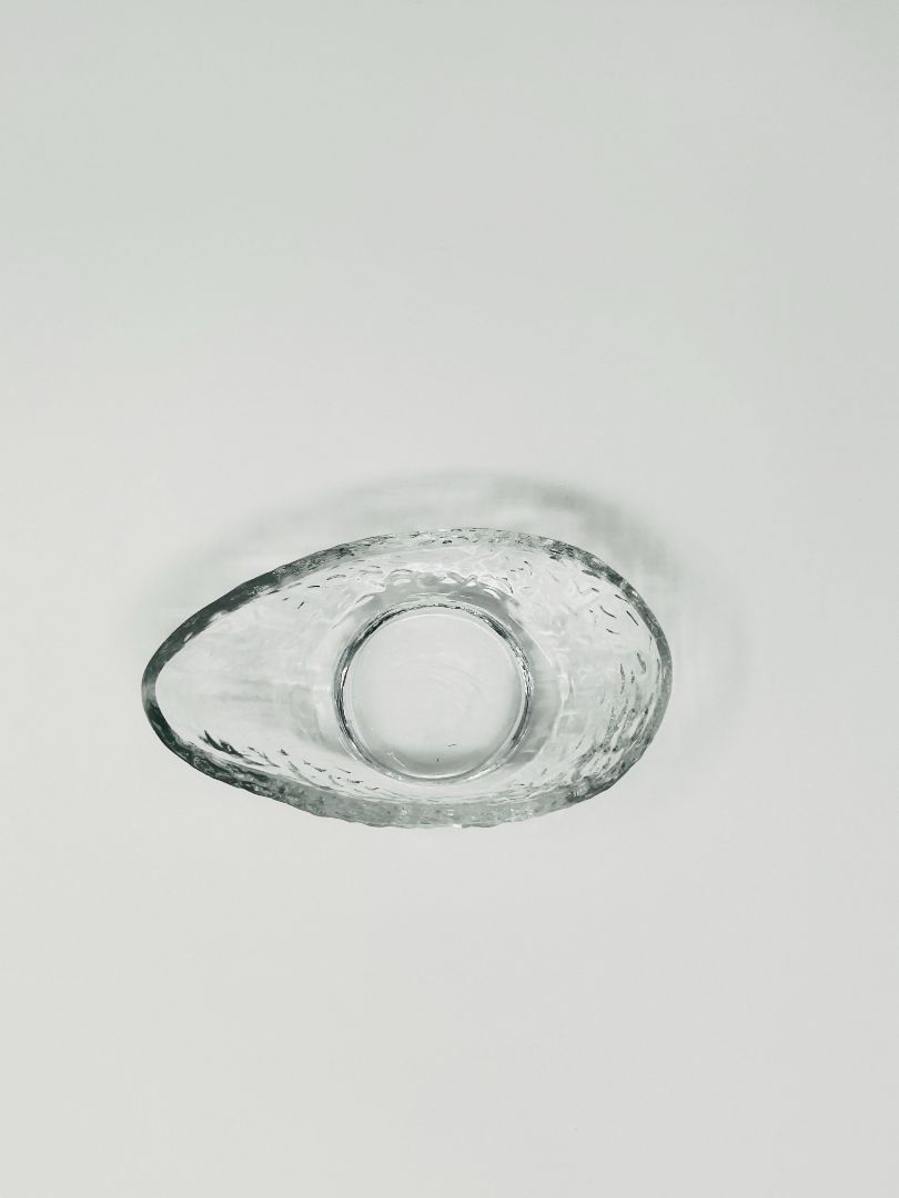 Clear Embossed Tear Drop Bowl, 5 1/2"