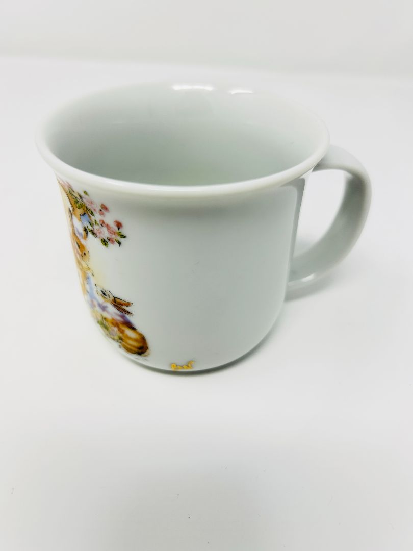 White  Bunnies Mug, 8 ounces