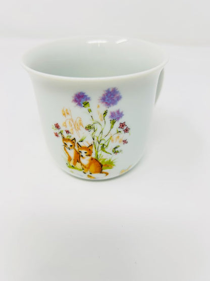White  Foxes Mug, 8 ounces