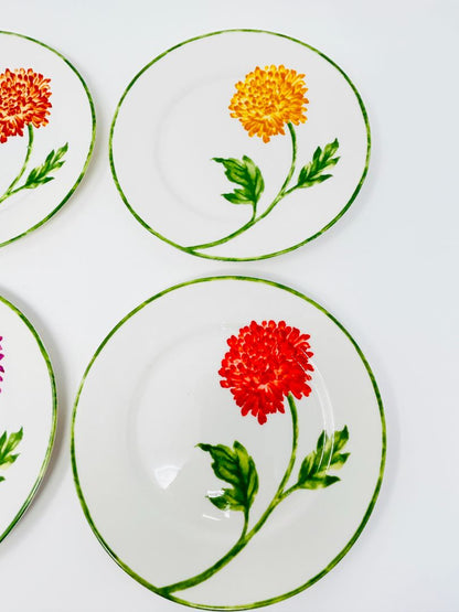 Multicolor Pier One Fall Floral Set of 4 Plates, 7 1/2"