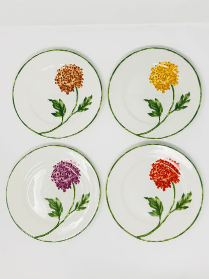 Multicolor Pier One Fall Floral Set of 4 Plates, 7 1/2"