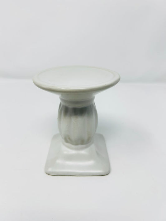 White  White Pedestal Candleholder, 3 3/4"