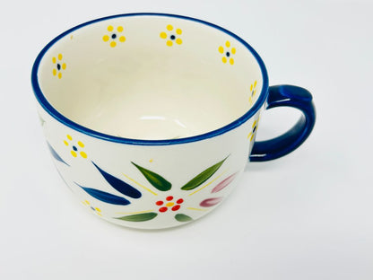 Temptations Old World Navy Blue Mug, 18 ounces