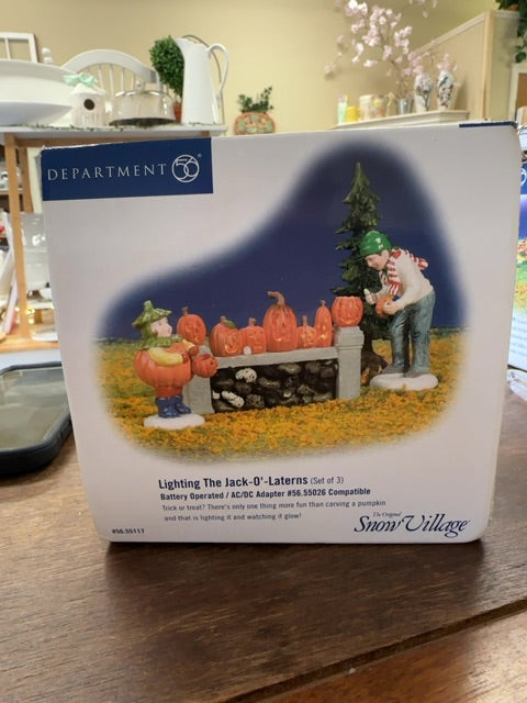 Dept 56 Lighting the Jack 'O Lanterns